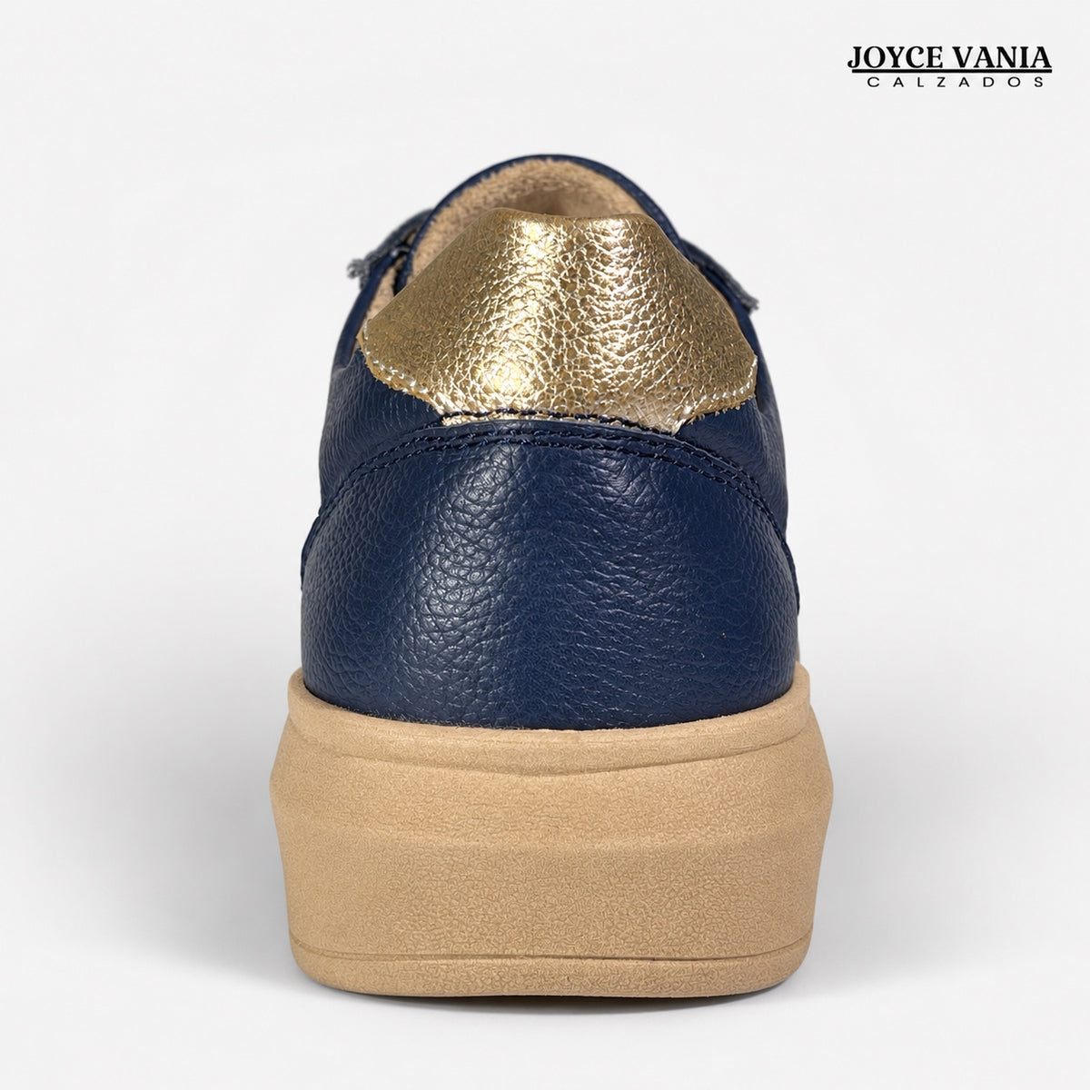 Zapatillas Urbanas Mujer de Cuero Regina Azul