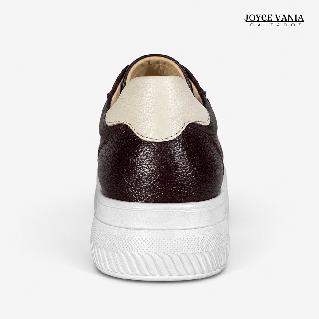 Zapatillas Urbanas de Cuero Mujer Nova marrón