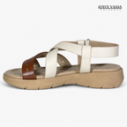 Sandalias de Cuero Mujer Solsticio marrón