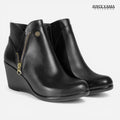 Botines Mujer de Cuero Shirley negro