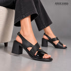 Sandalias de Cuero Mujer Plácida negro