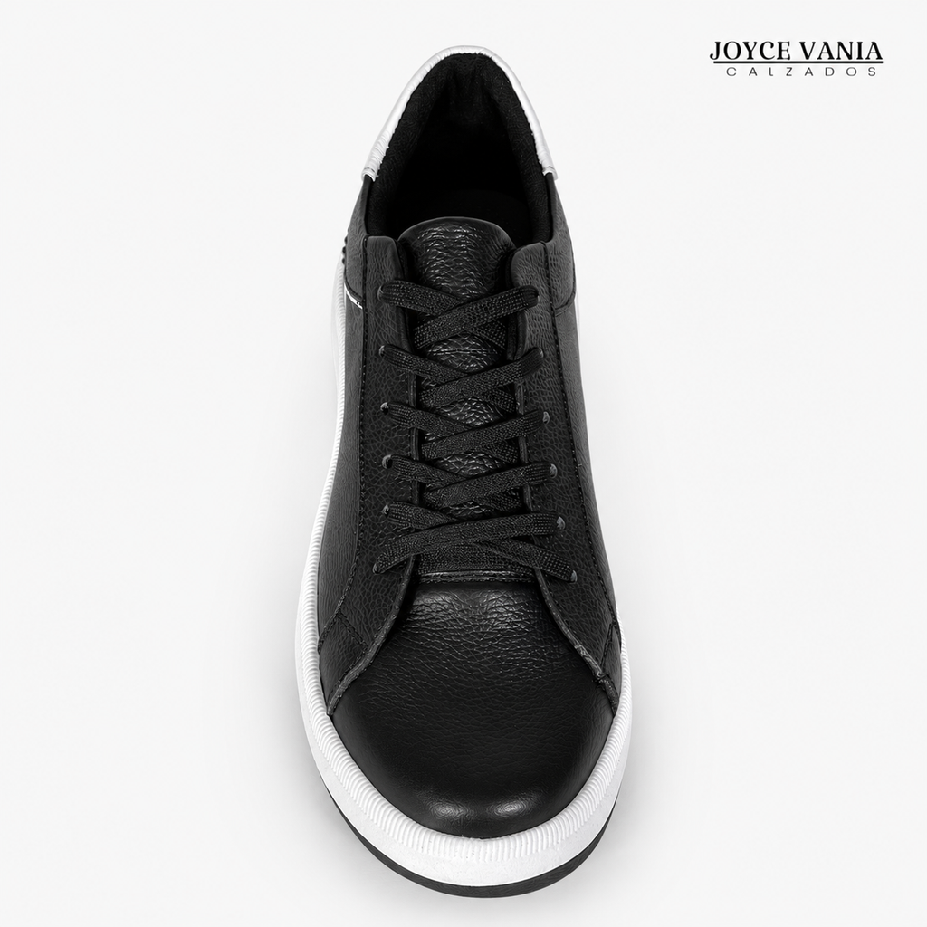 Zapatillas Urbanas de Cuero Mujer Mabel negro