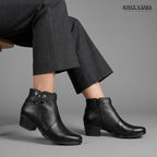 Botines Mujer de Cuero Kiara negro
