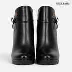 Botines Mujer de Cuero Ginebra Negro