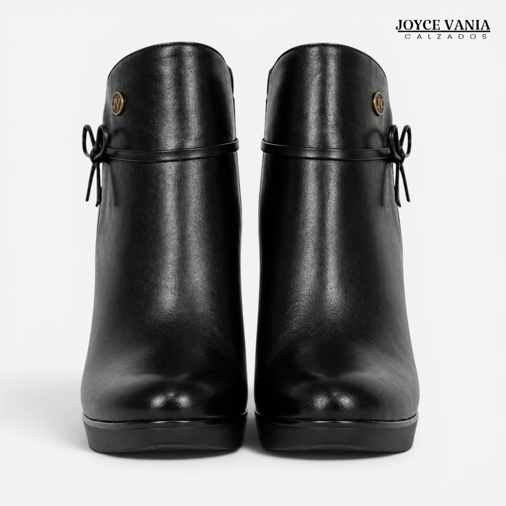 Botines Mujer de Cuero Ginebra Negro