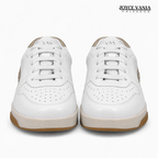 Zapatillas Urbanas Mujer de Cuero Noelia Blanco Beige