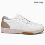 Zapatillas Urbanas Mujer de Cuero Noelia Blanco Beige