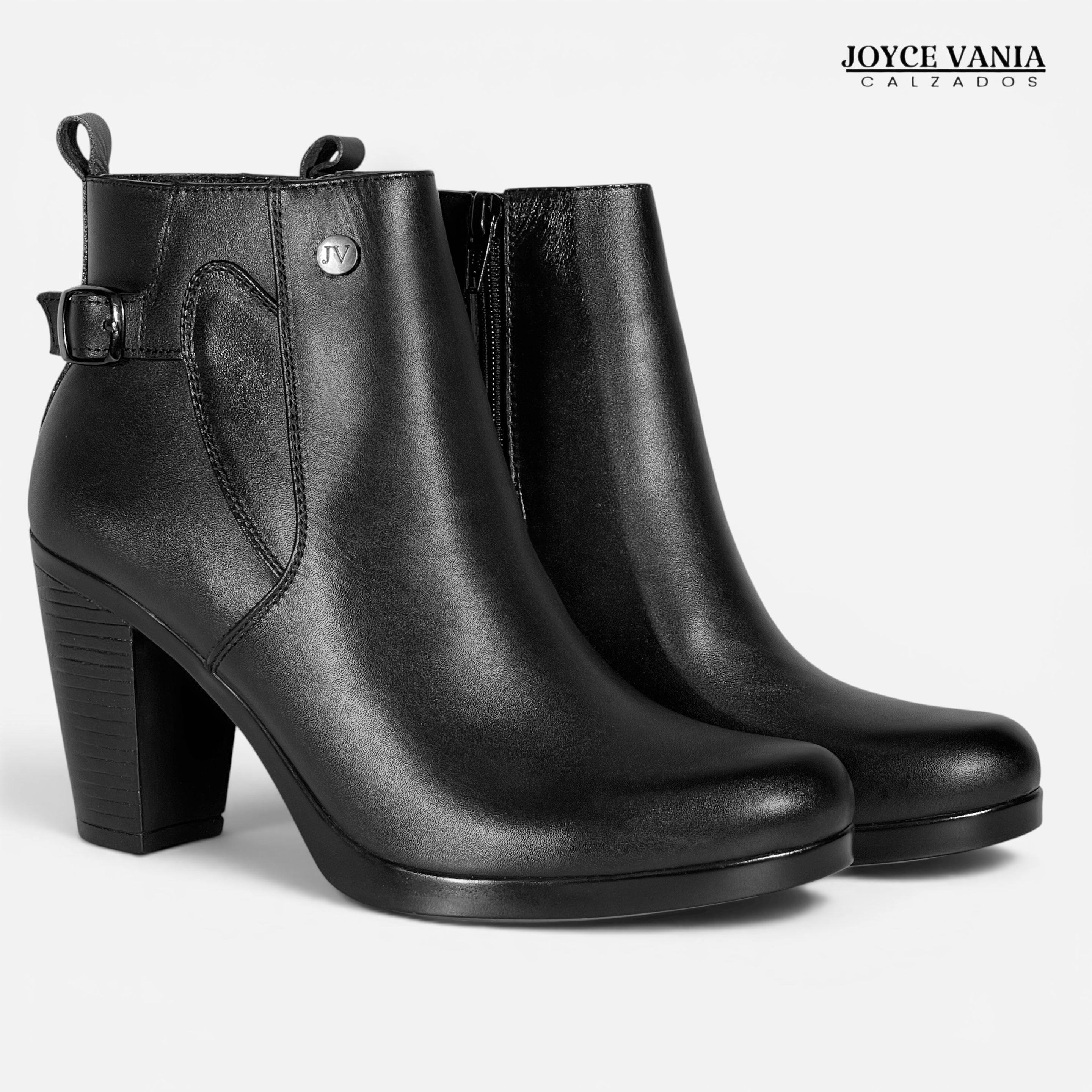 Botines Mujer de Cuero Wendy negro