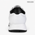Zapatillas Urbanas de Cuero Mujer Laura blanco/negro