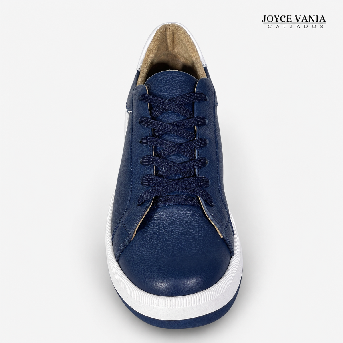 Zapatillas Urbanas de Cuero Mujer Mabel azul marino