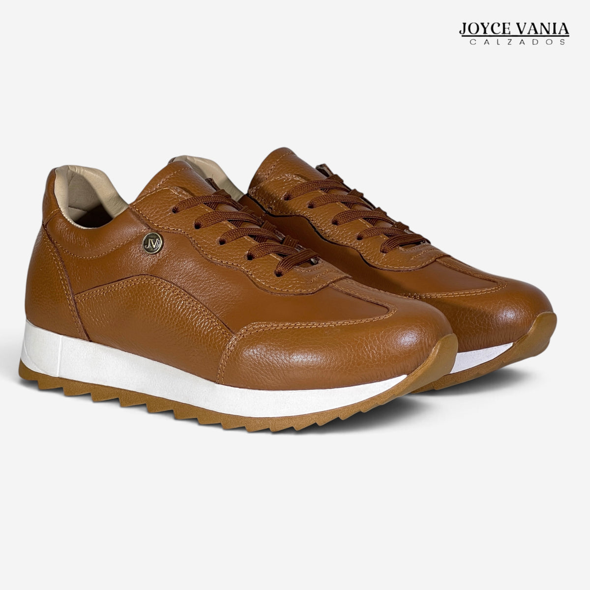 Zapatillas Urbanas de Cuero Mujer Cadencia miel