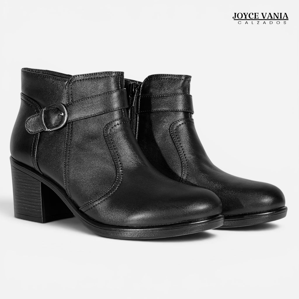 Botines Mujer de Cuero Hanna negro