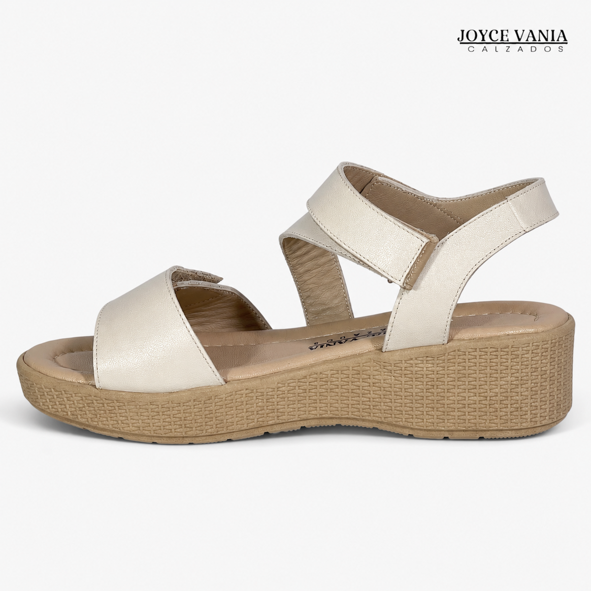Sandalias de Cuero Mujer Ambar hueso