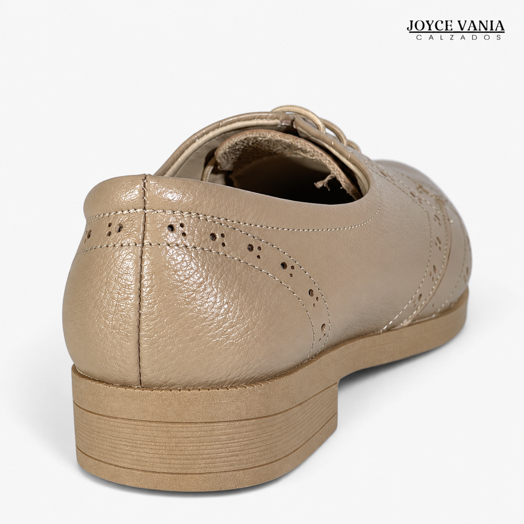 Zapatillas Urbanas de Cuero Mujer Jane beige