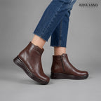 Botines Mujer de Cuero Brenda marrón
