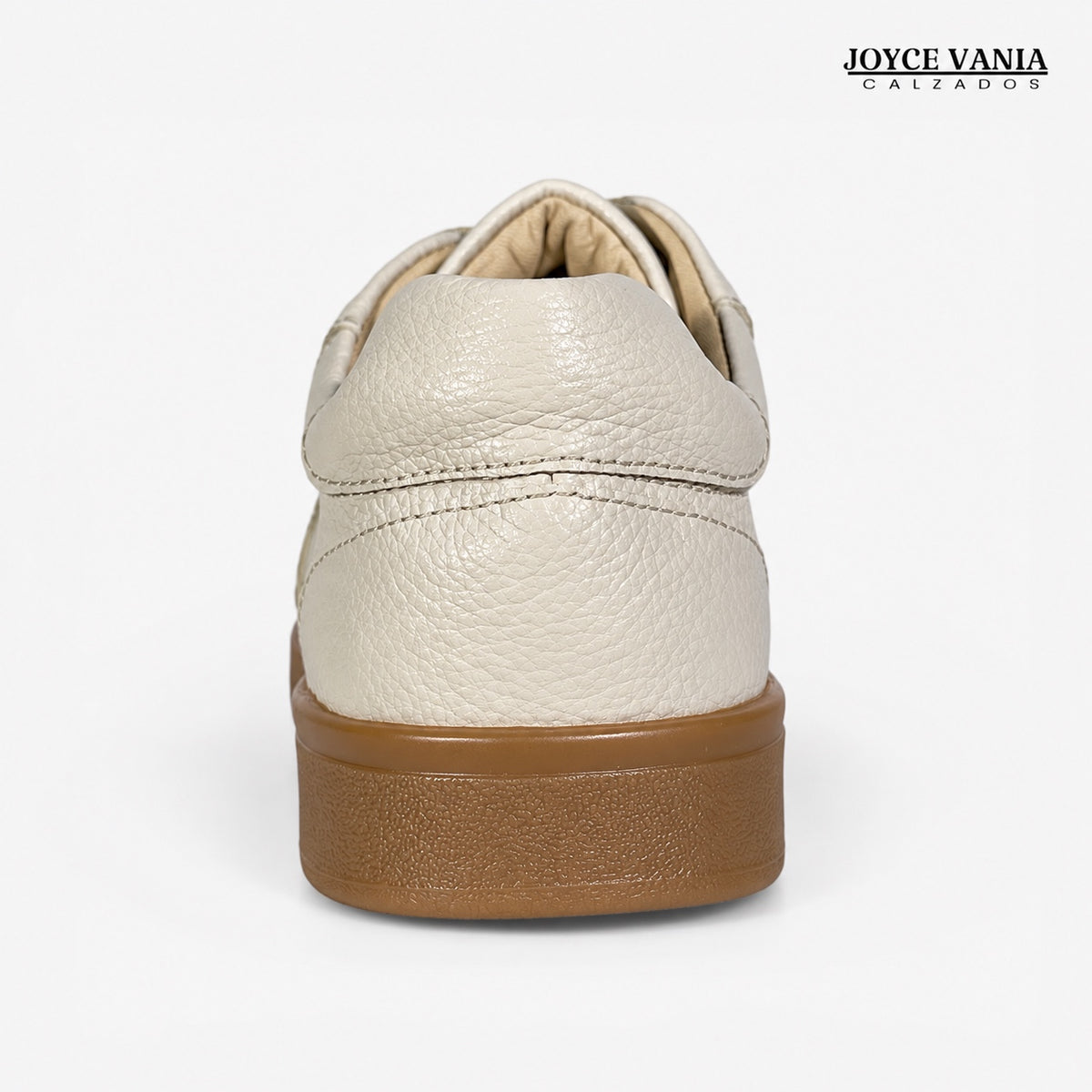 Zapatillas Urbanas De Cuero Mujer Ivonne Hueso