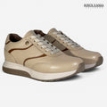 Zapatillas Urbanas de Cuero Mujer Belisa beige