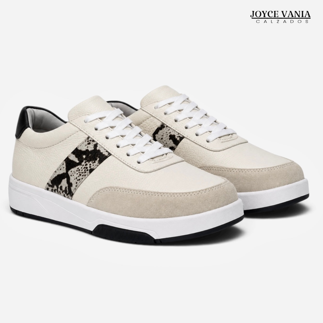 Zapatillas Urbanas de Cuero Mujer Briseida hueso