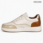 Zapatillas Urbanas de Cuero Mujer Esencia beige