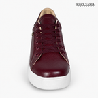 Zapatillas Urbanas de Cuero Mujer Senda vino borgoña