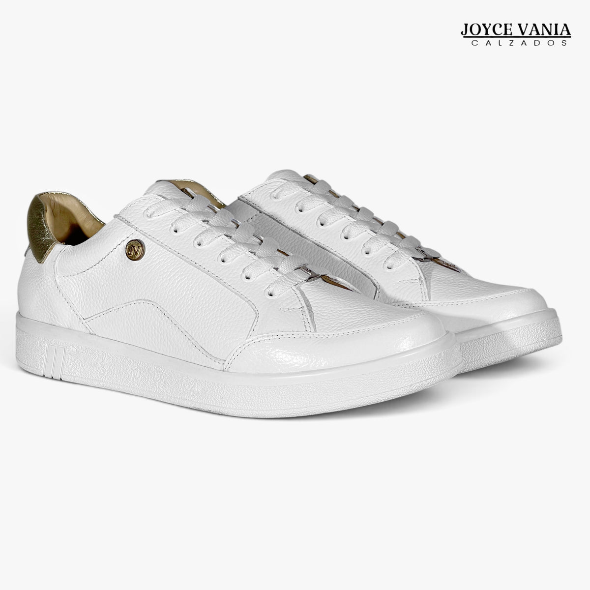 Zapatillas Urbanas de Cuero Mujer Lúmina blanco