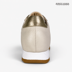 Zapatillas Urbanas de Cuero Mujer Serena beige