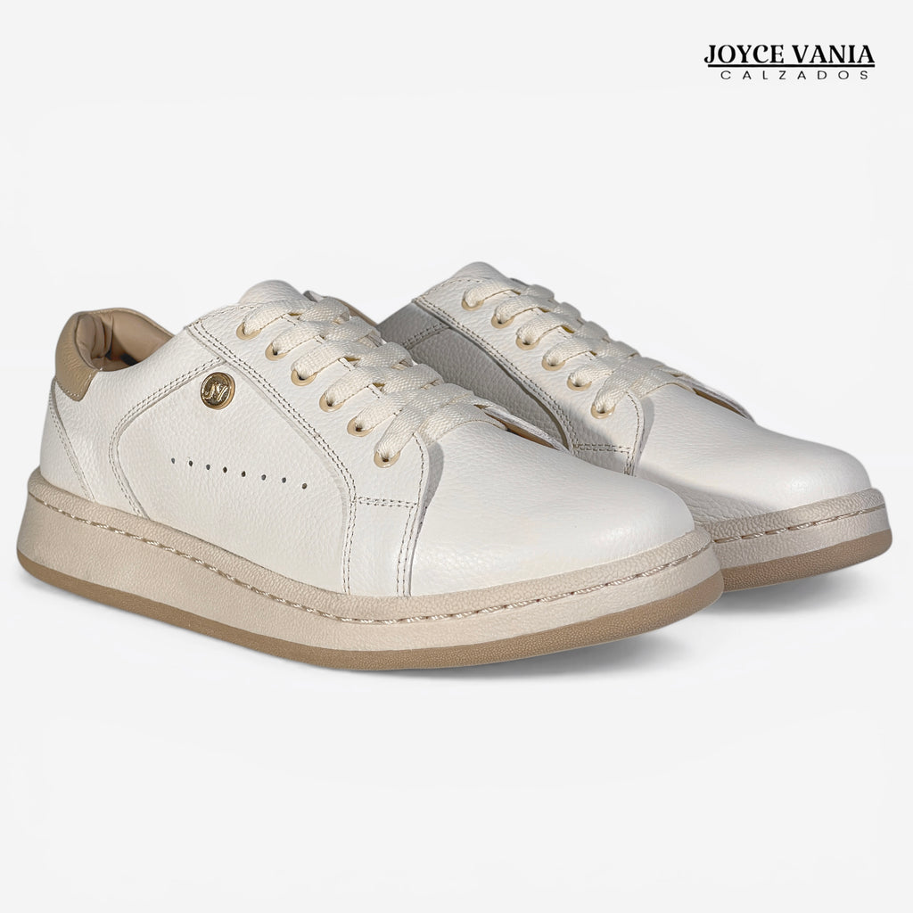 Zapatillas Urbanas de Cuero Sorella Hueso
