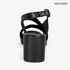 Sandalias de Cuero Mujer Plácida negro