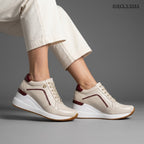 Zapatillas Urbanas de Cuero Mujer Alba beige