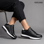 Zapatillas Urbanas de Cuero Mujer Aura negro