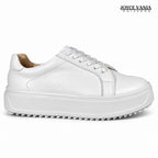 Zapatillas Urbanas Mujer de Cuero Samira Blanco