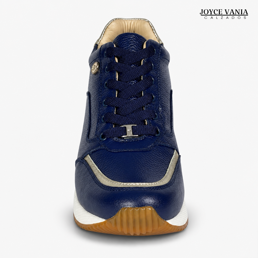 Zapatillas Urbanas de Cuero Mujer Oasis azul