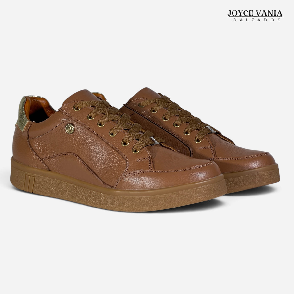 Zapatillas Urbanas de Cuero Mujer Lúmina miel