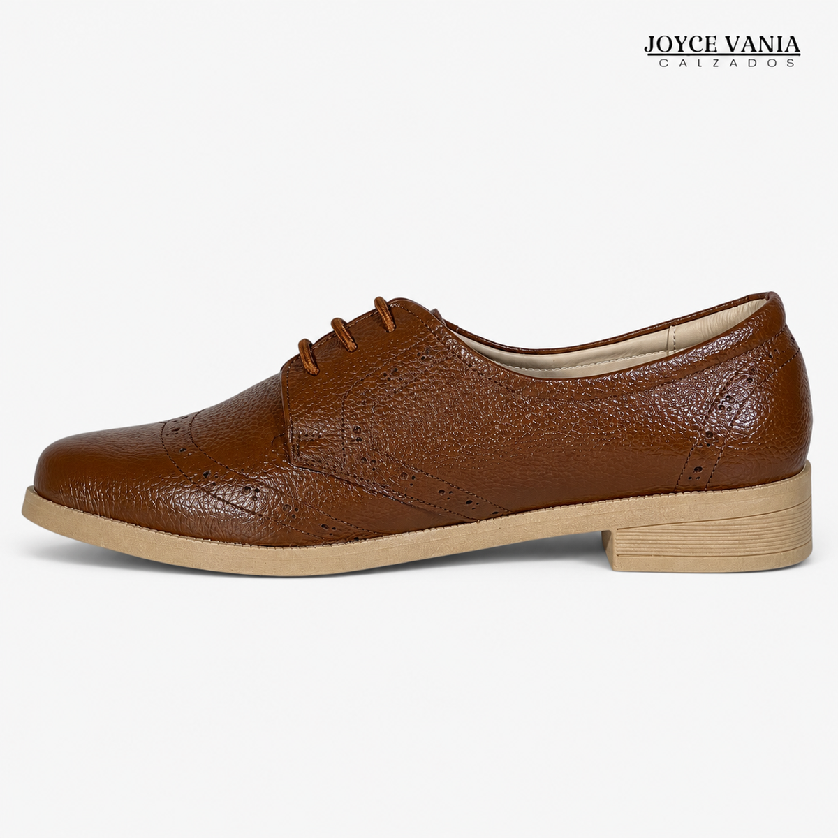 Zapatillas Urbanas de Cuero Mujer Jane marrón