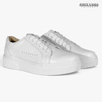 Zapatillas Urbanas de Cuero Mujer Sumiko blanco