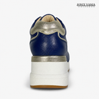 Zapatillas Urbanas de Cuero Mujer Oasis azul