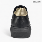 Zapatillas Urbanas Mujer de Cuero Regina Negro