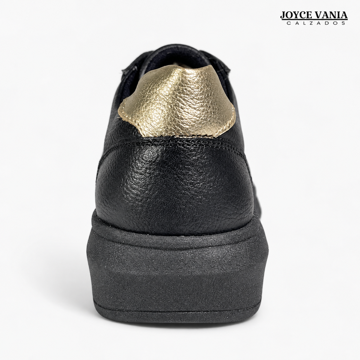 Zapatillas Urbanas Mujer de Cuero Regina Negro