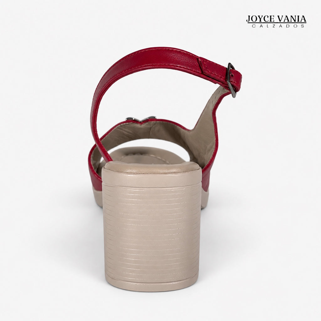 Sandalias de Cuero Mujer Isidora cherry