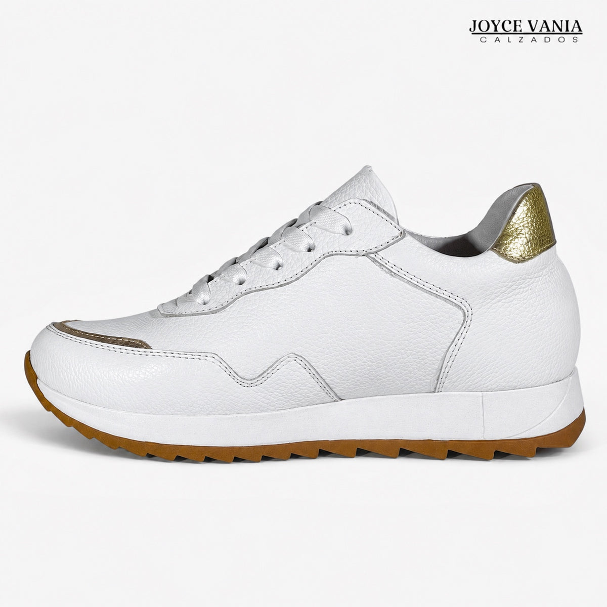 Zapatillas Urbanas de Cuero Mujer Serena blanco