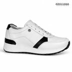 Zapatillas Urbanas de Cuero Mujer Aurora blanco