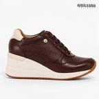 Zapatillas Urbanas Mujer de Cuero Conny Marron