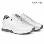 Zapatillas Urbanas de Cuero Mujer Aura blanco