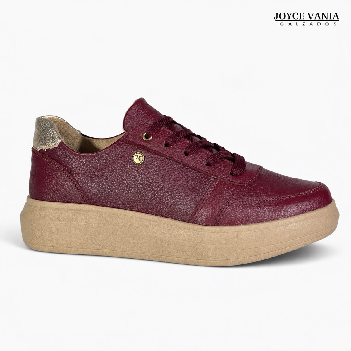 Zapatillas Urbanas de Cuero Mujer regina vino