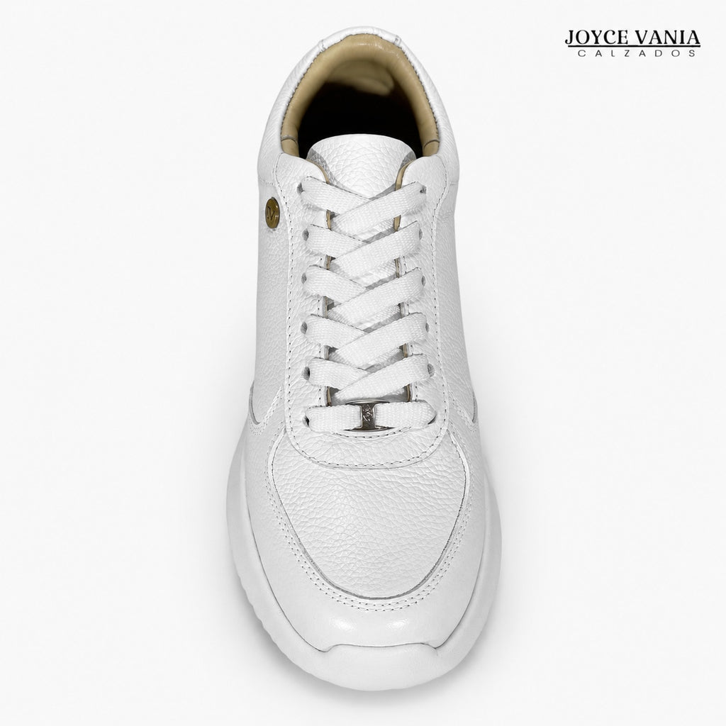Zapatillas Urbanas de Cuero Mujer Mayra blanco