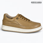 Zapatillas Urbanas de Cuero Mujer Jimena beige