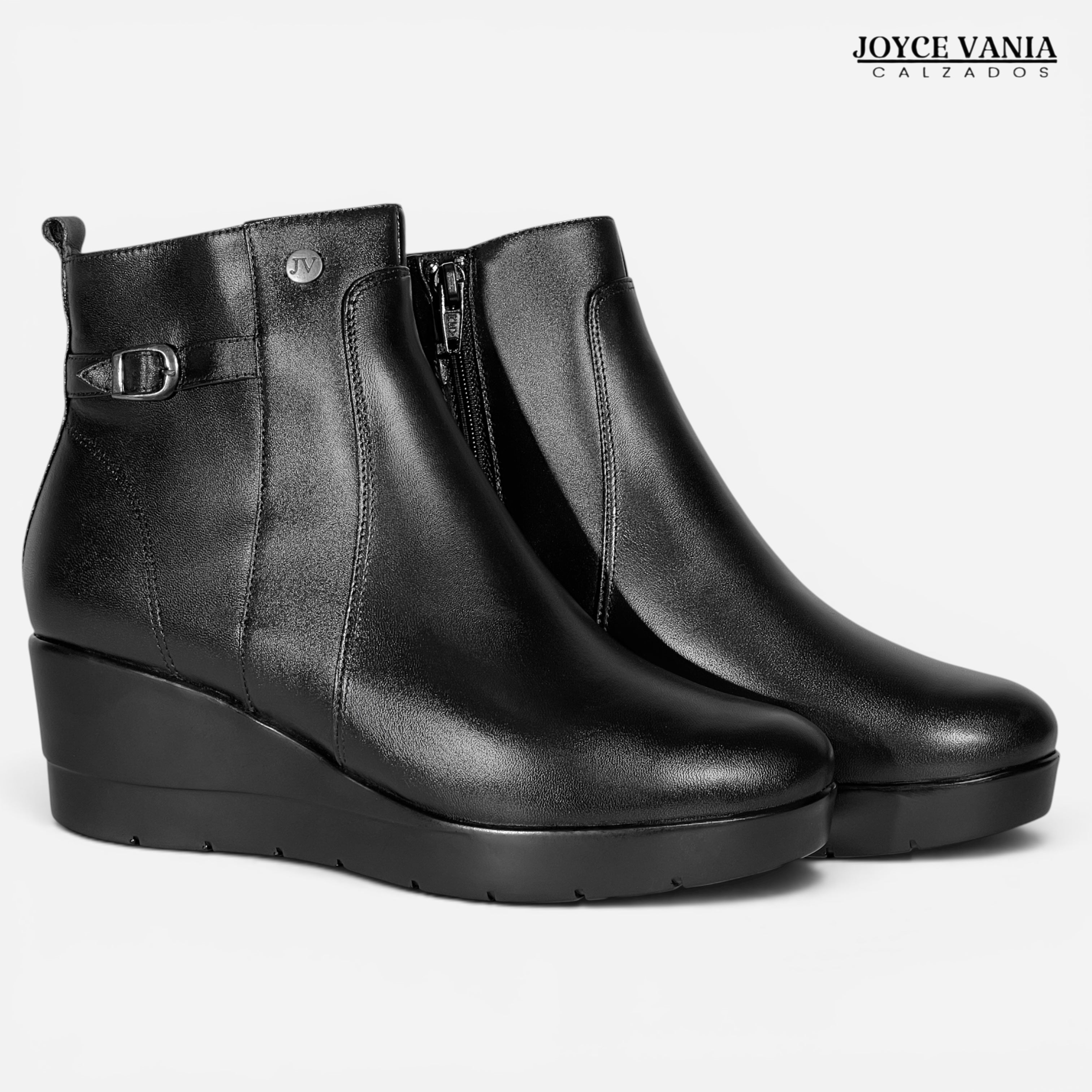 Botín de Cuero para Mujer Silvana Negro