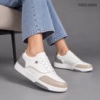 Zapatillas Urbanas de Cuero Mujer Esencia blanco