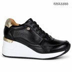 Zapatillas Urbanas de Cuero Mujer Conny negro