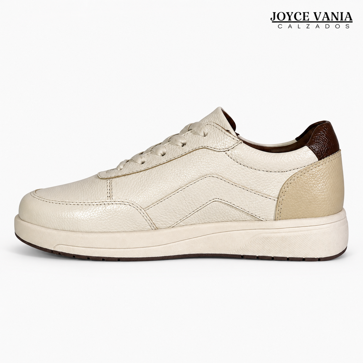 Zapatillas Urbanas de Cuero Mujer Brissa beige